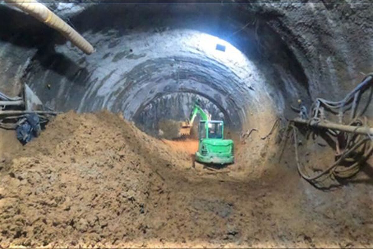 O túnel norte já mostra grande avanço