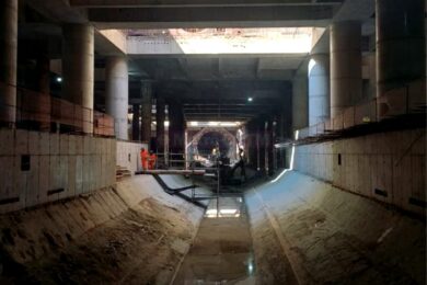Leito onde serão construídas as plataformas da estação Anália Franco