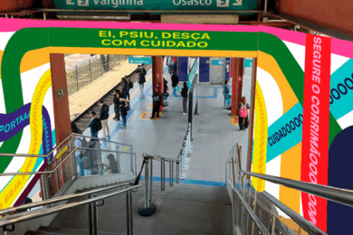 Linha 9-Esmeralda: Estação Pinheiros recebe projeto-piloto para estimular comportamento seguro nos passageiros