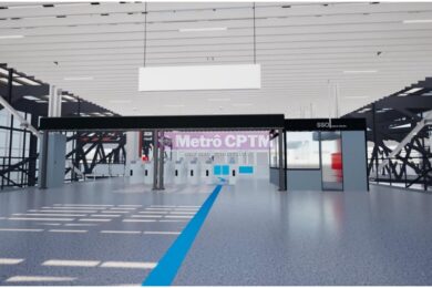 Linha de bloqueios da estação Ipiranga