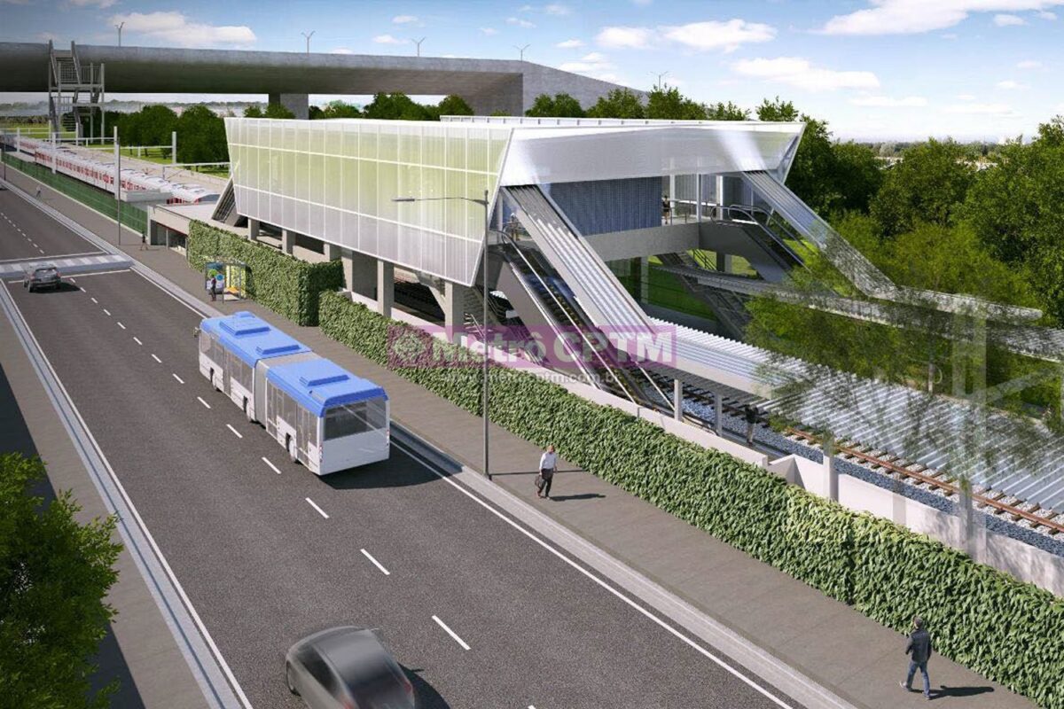 Mezanino da estação Antônio João