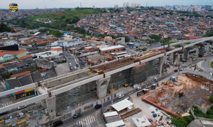 Imagem da futura estação Jacú-Pêssego da Linha 15-Prata.