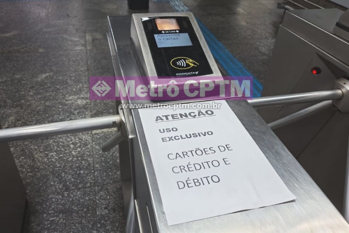 Catraca exclusiva para pagamento por aproximação
