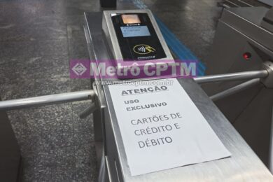 Catraca exclusiva para pagamento por aproximação