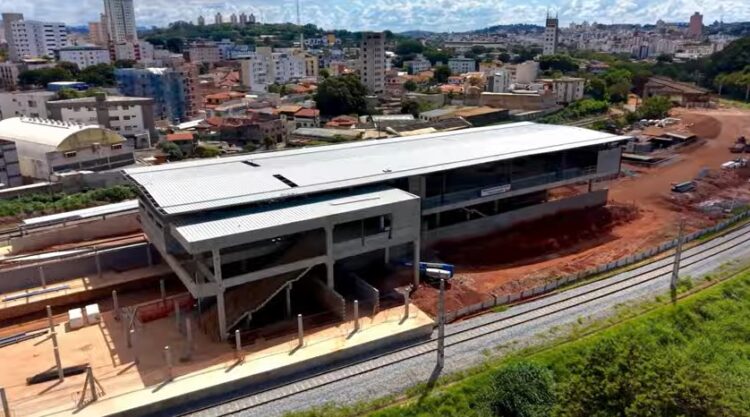 Estação Vila Suiça do Metrô BH começa a ganhar forma.