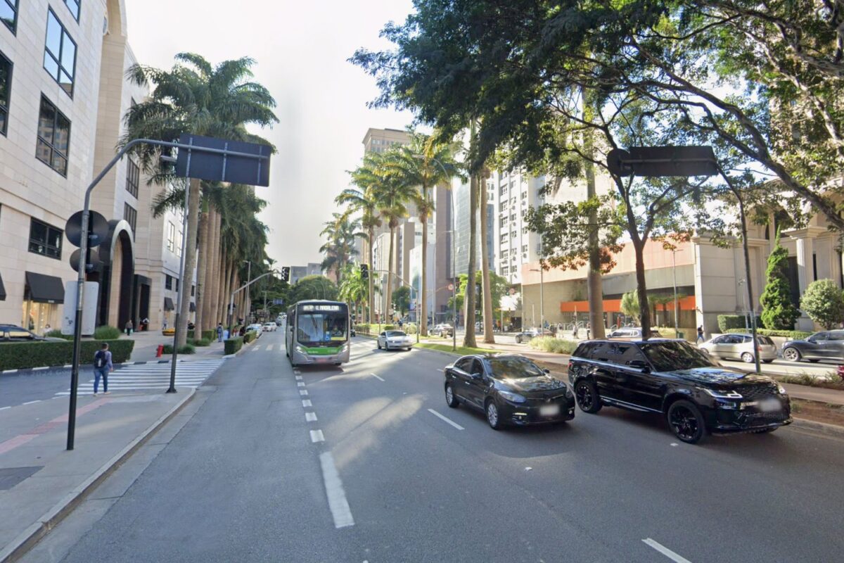 Avenida Faria Lima em trecho evitado pela Linha 20-Rosa