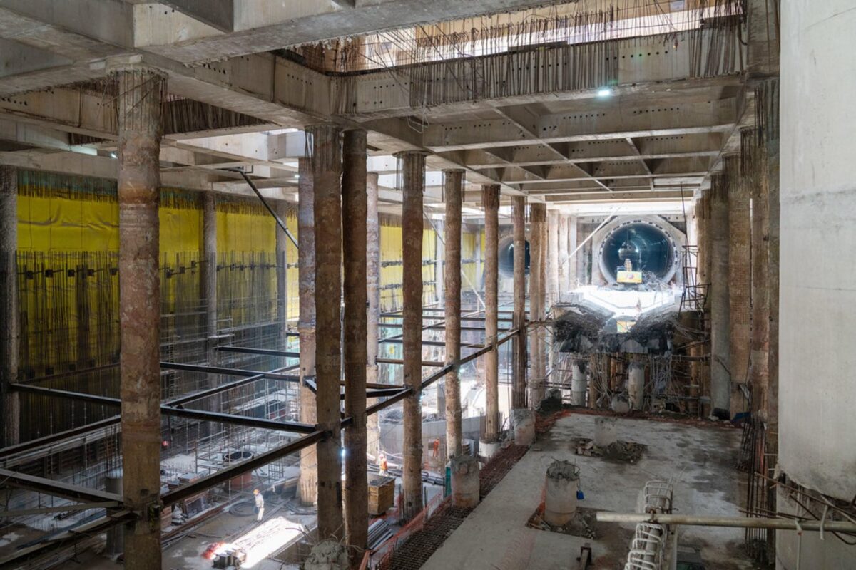 Obras da estação Anália Franco, da Linha 2-Verde