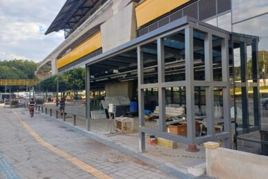 Entrada principal da estação Aeroporto de Congonhas