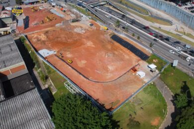 Terreno limpo abrigará os poços da estações