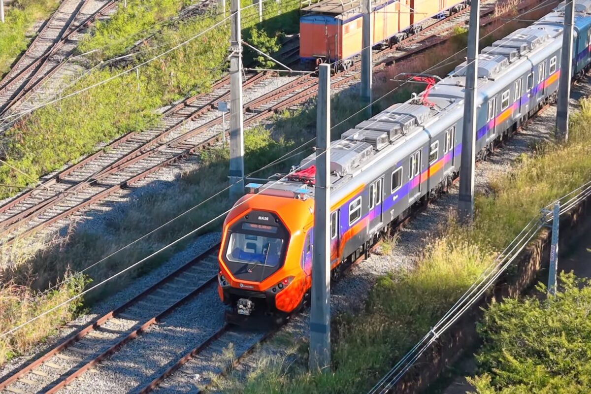 Um dos trens novos do Metrô de Belo Horizonte