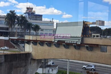 Aeroporto de Congonhas visto da estação da Linha 17