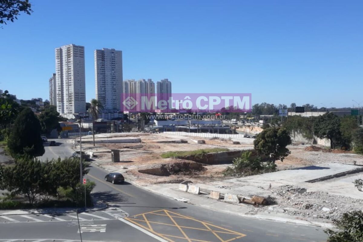 Área onde ficará a estação Dutra, em Guarulhos