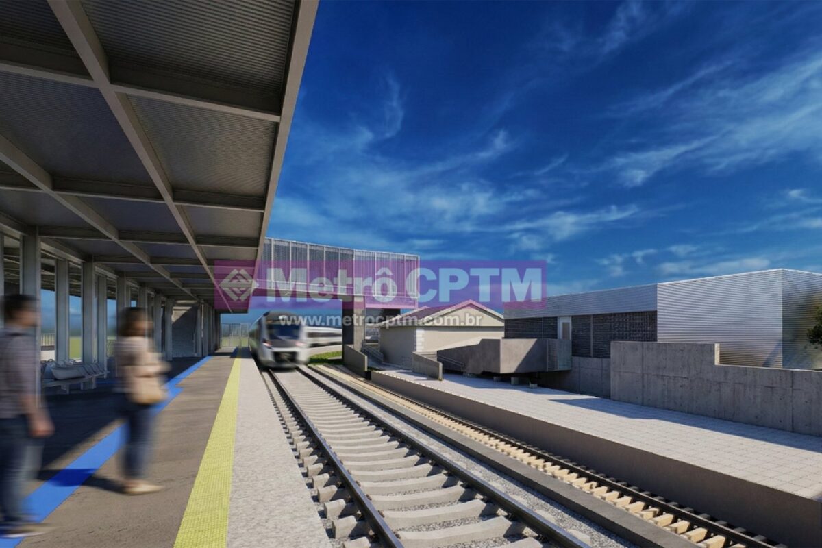 Imagem de como será a plataforma da estação de Valinhos