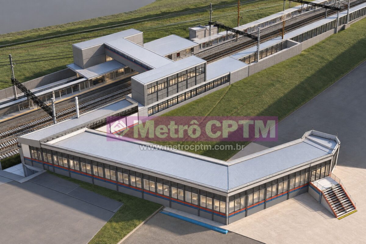 Estrutura de ligação entre as estações Água Branca da Linha 6 e 7