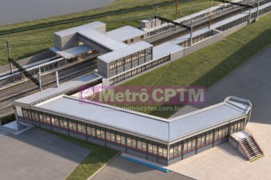 Estrutura de ligação entre as estações Água Branca da Linha 6 e 7
