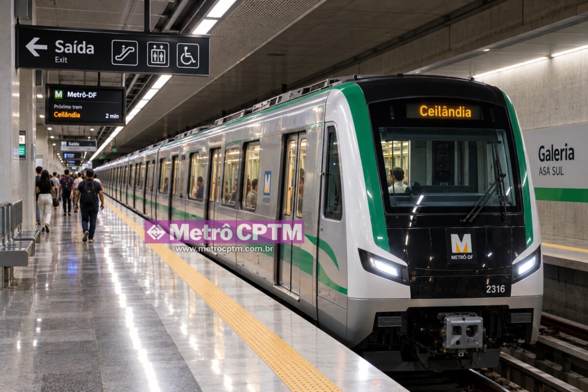 Linha 1 do Metrô-DF será expandida em Ceilândia