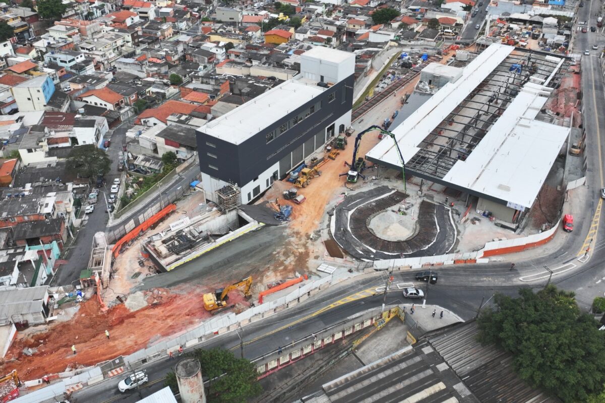 Vista aérea da estação Brasilândia em agosto de 2026