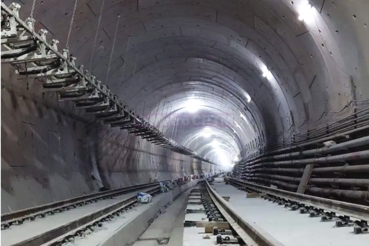 Trecho da expansão da Linha 2-Verde já tem trihos em ambas as vias