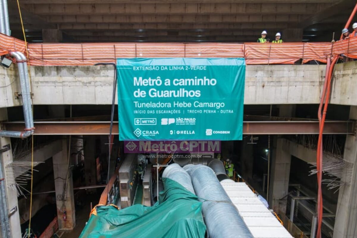 Tuneladora Hebe Camargo parte da estação Penha