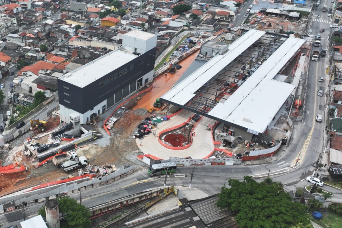 Vista aérea da estação Brasilândia em setembro de 2026